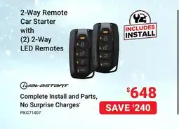 Visions Electronics 2-Way Remote Car Starter (2) 2-Way LED Remotes offer