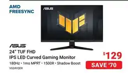 Visions Electronics Asus 24 TUF FHD IPS LED Curved Gaming Monitor offer