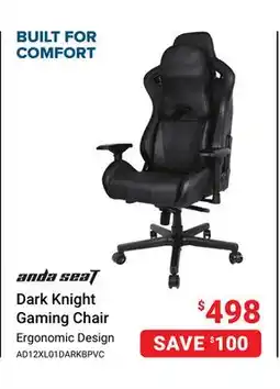 Visions Electronics Dark Knight Gaming Chair offer