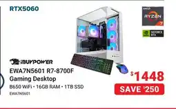 Visions Electronics Ibuypower R7-8700F Gaming Desktop offer