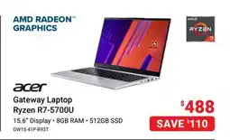 Visions Electronics ACER Gateway Laptop Ryzen R7-5700U offer