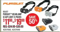 Cabela's PURSUIT TM HEADLAMP & CAP LIGHT 3-PACKS offer