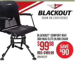 Cabela's BLACKOUT COMFORT MAX 360 MAG ELITE BLIND CHAIR offer