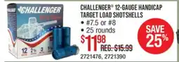 Cabela's CHALLENGER 12-GAUGE HANDICAP TARGET LOAD SHOTSHELLS offer