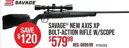 Cabela's SAVAGE NEW AXIS XP BOLT-ACTION RIFLE W/SCOPE offer