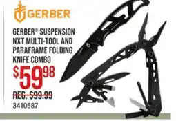 Cabela's GERBER SUSPENSION NXT MULTI-TOOL AND PARAFRAME FOLDING KNIFE COMBO offer