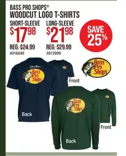 Cabela's BASS PRO SHOPS WOODCUT LOGO T-SHIRTS offer
