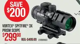 Cabela's VORTEX SPITFIRE 3X PRISM SCOPE offer