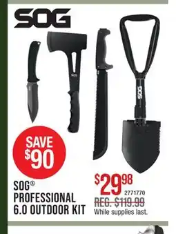 Cabela's SOG PROFESSIONAL 6.0 OUTDOOR KIT offer
