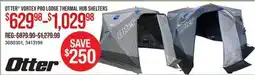Cabela's OTTER VORTEX PRO LODGE THERMAL HUB SHELTERS offer