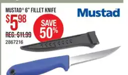 Cabela's MUSTAD 6 FILLET KNIFE offer