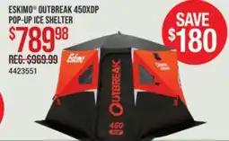 Cabela's ESKIMO OUTBREAK 450XDP POP-UP ICE SHELTER offer