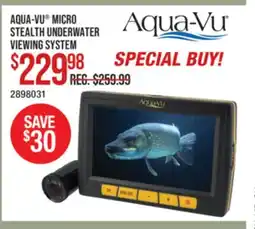 Cabela's AQUA-VU MICRO STEALTH UNDERWATER VIEWING SYSTEM offer