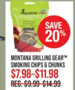 Cabela's MONTANA GRILLING GEAR SMOKING CHIPS & CHUNKS offer