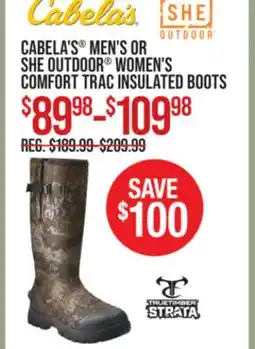 Cabela's CABELA'S MEN'S OR SHE OUTDOOR WOMEN'S COMFORT TRAC INSULATED BOOTS offer