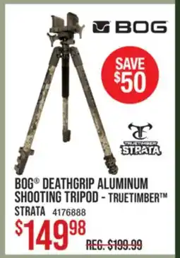 Cabela's BOG DEATHGRIP ALUMINUM SHOOTING TRIPOD-TRUETIMBER STRATA offer