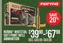 Cabela's NORMA WHITETAIL SOFT-POINT RIFLE AMMUNITION offer