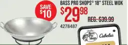 Cabela's BASS PRO SHOPS 18 STEEL WOK offer