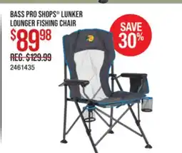 Cabela's BASS PRO SHOPS LUNKER LOUNGER FISHING CHAIR offer