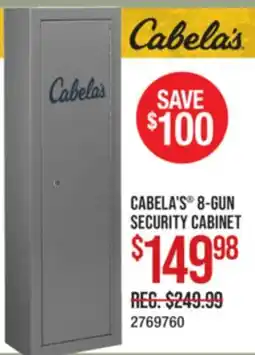 Cabela's CABELA'S 8-GUN SECURITY CABINET offer