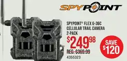 Cabela's SPYPOINT FLEX G-36C CELLULAR TRAIL CAMERA 2-PACK offer