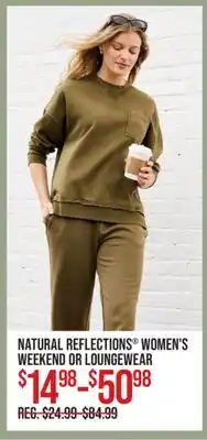 Cabela's NATURAL REFLECTIONS WOMEN'S WEEKEND OR LOUNGEWEAR offer