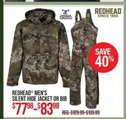 Cabela's REDHEAD MEN'S SILENT HIDE JACKET OR BIB offer