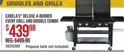 Cabela's CABELA'S DELUXE 4-BURNER EVENT GRILL AND GRIDDLE COMBO offer