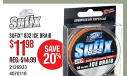 Cabela's SUFIX 832 ICE BRAID offer