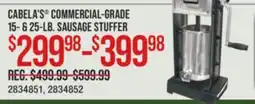 Cabela's CABELA'S COMMERCIAL-GRADE 15-& 25-LB. SAUSAGE STUFFER offer