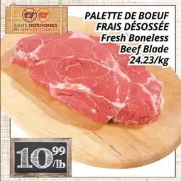 Supermarché PA PALETTE DE BOEUF FRAIS DÉSOSSÉE | Fresh Boneless Beef Blade offer