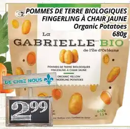 Supermarché PA POMMES DE TERRE BIOLOGIQUES FINGERLING À CHAIR JAUNE | Organic Potatoes offer