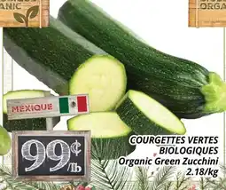 Supermarché PA COURGETTES VERTES BIOLOGIQUES | Organic Green Zucchini offer