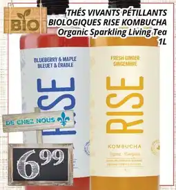 Supermarché PA THÉS VIVANTS PÉTILLANTS BIOLOGIQUES RISE KOMBUCHA | Organic Sparkling Living Tea offer