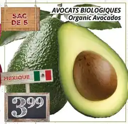 Supermarché PA AVOCATS BIOLOGIQUES | Organic Avocados offer