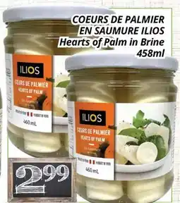 Supermarché PA COEURS DE PALMIER EN SAUMURE ILIOS | Hearts of Palm in Brine offer