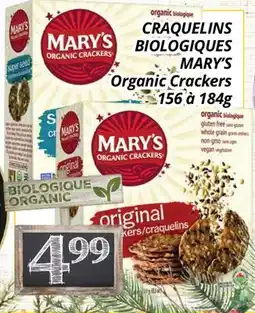 Supermarché PA CRAQUELINS BIOLOGIQUES MARY'S | Organic Crackers offer