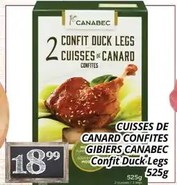 Supermarché PA CUISSES DE CANARD CONFITES GIBIERS CANABEC | Confit Duck Leg offer