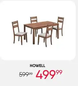 Meubles RD Howell - Rectangular Dining Table with 4 Chairs - Beige offer