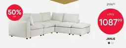 Meubles RD Janlie - Beige Modular Sectional with Ottoman - 6 pcs offer