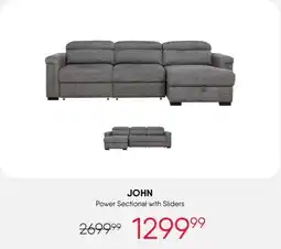 Meubles RD John - Power Sectional with Sliders and Chaise offer