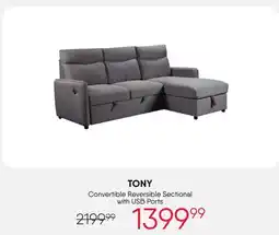 Meubles RD Tony - Reversible Sectional-Bed with USB Ports offer