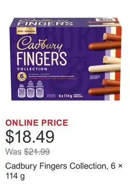 Costco Cadbury Fingers Collection, 6 × 114 g offer