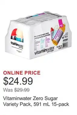 Costco Vitaminwater Zero Sugar Variety Pack, 591 mL 15-pack offer