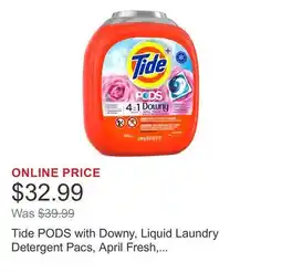 Costco Tide PODS with Downy, Liquid Laundry Detergent Pacs, April Fresh, 104-count offer