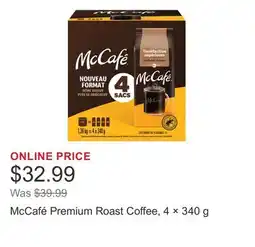 Costco McCafé Premium Roast Coffee, 4 × 340 g offer