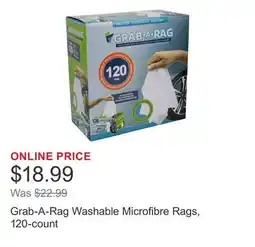 Costco Grab-A-Rag Washable Microfibre Rags, 120-count offer