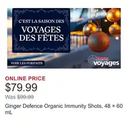 Costco Ginger Defence Organic Immunity Shots, 48 × 60 mL offer