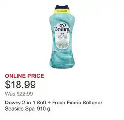 Costco Downy 2-in-1 Soft + Fresh Fabric Softener Seaside Spa, 910 g offer