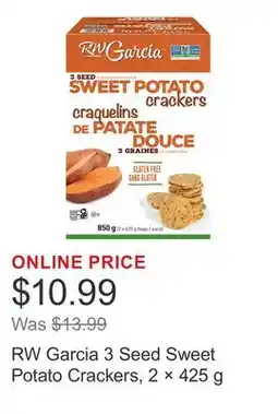 Costco RW Garcia 3 Seed Sweet Potato Crackers, 2 × 425 g offer